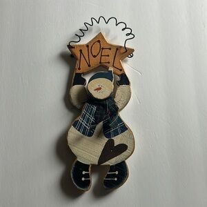 Vintage Rustic Snowman 12 1/2” Long